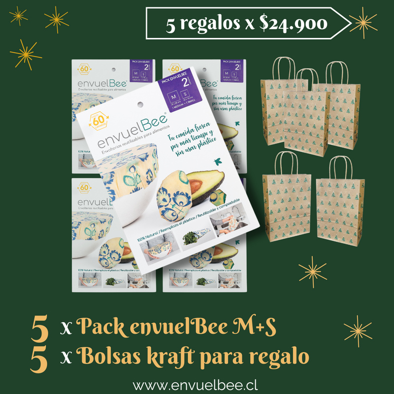 REGALA X 5<br/>M+S<br/> Incluye 5 pack M+S y 5 bolsitas kraft para regalo!!